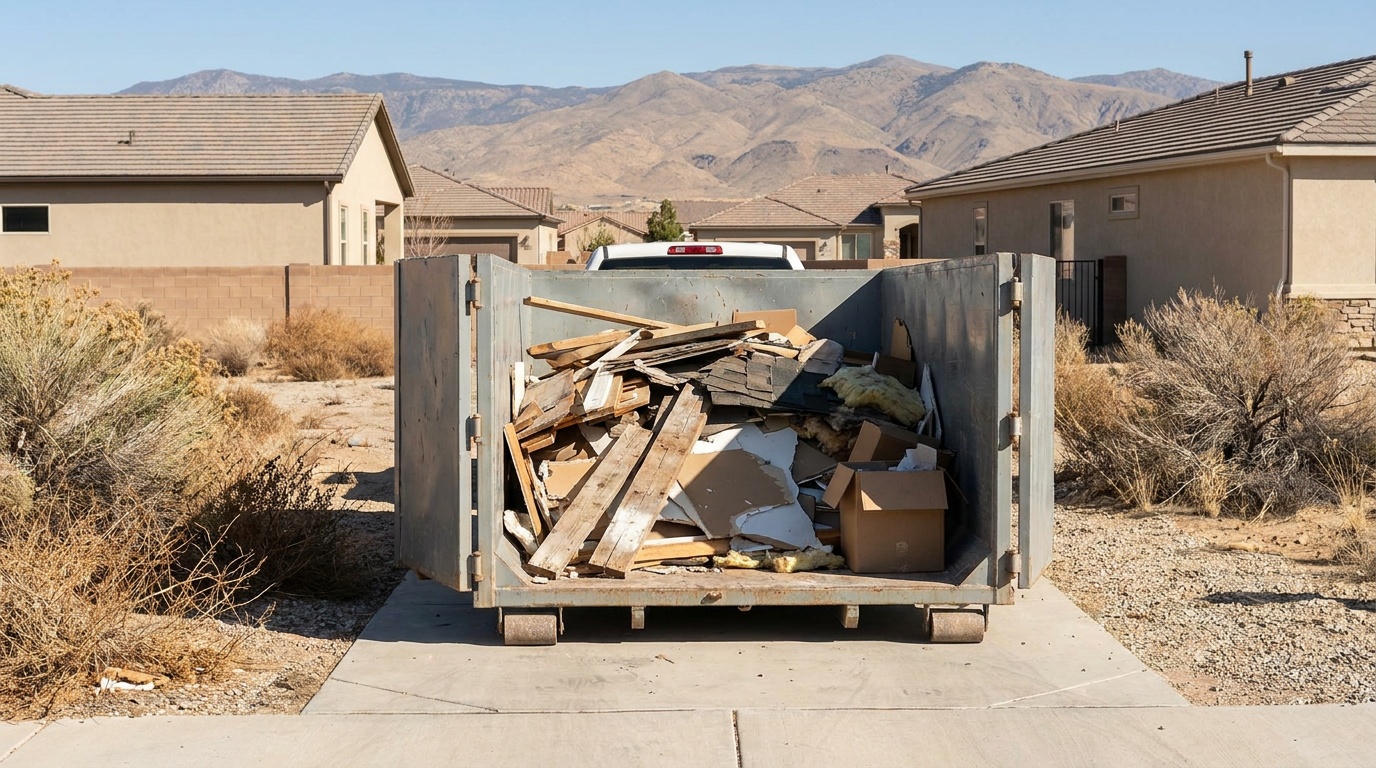Loaded 20 yard dumpster in Chatsworth, CA